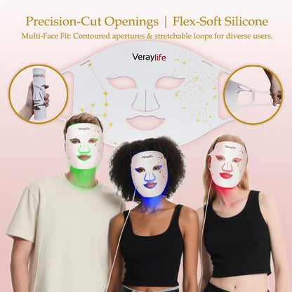 Red Light Face Mask, 8 Modes Portable Led Face Mask Light Therapy, 850Nm near Infrared Red Light Therapy for Face, Infrared Face Light Therapy, Face Skincare Tool