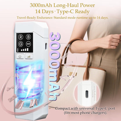 Red Light Face Mask, 8 Modes Portable Led Face Mask Light Therapy, 850Nm near Infrared Red Light Therapy for Face, Infrared Face Light Therapy, Face Skincare Tool