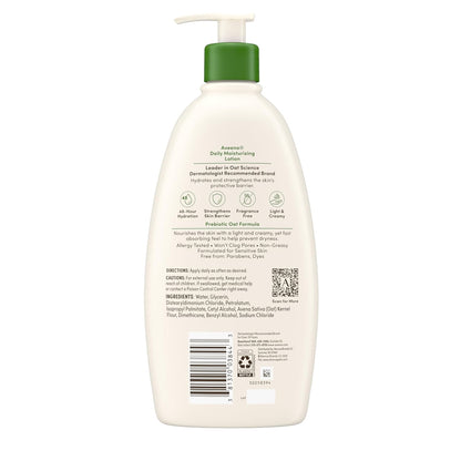 Daily Moisturizing Body Lotion, Body Lotion for Dry Skin with Prebiotic Oat, Paraben Free, Fragrance Free, Non-Greasy, Non-Comedogenic Moisturizer, 18 FL OZ